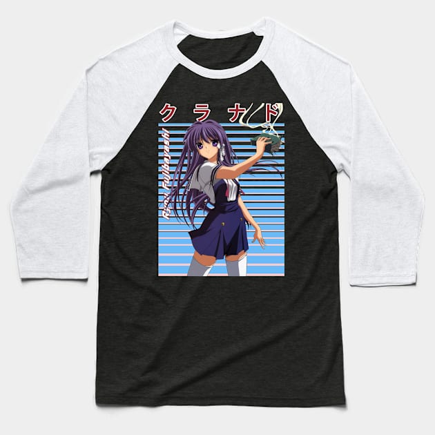 Classic Art Kyou Clannad Manga Baseball T-Shirt by Cierra Bauch